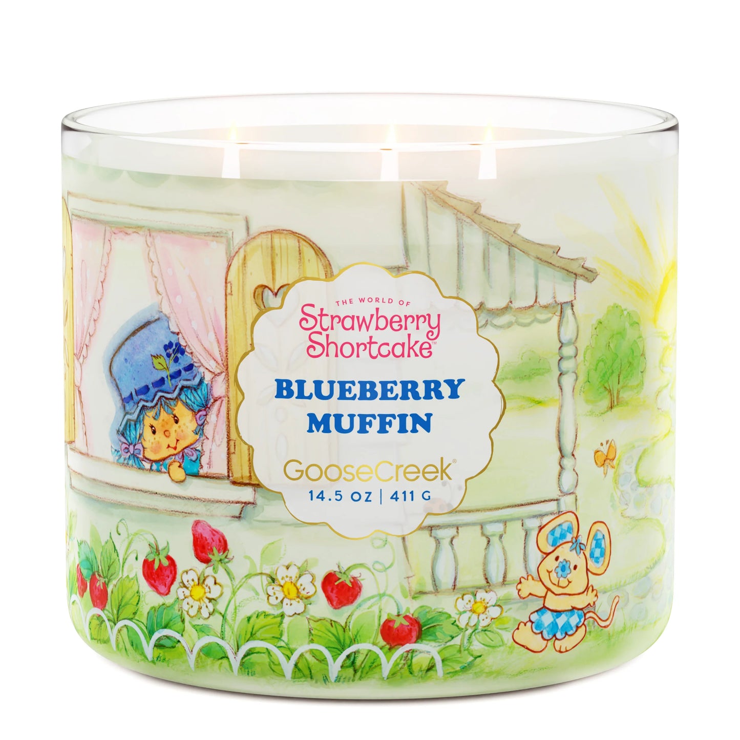 Blueberry Muffin 3-Wick Strawberry Shortcake Candle