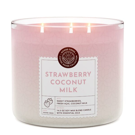 Strawberry Coconut Milk 3-Wick Candle