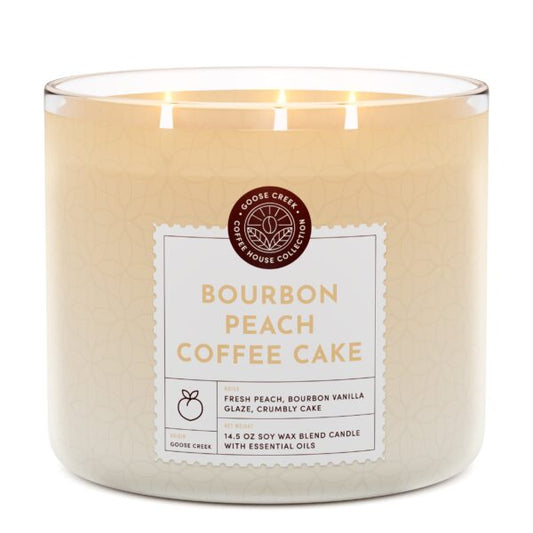 Bourbon Peach Coffee Cake 3-Wick Candle